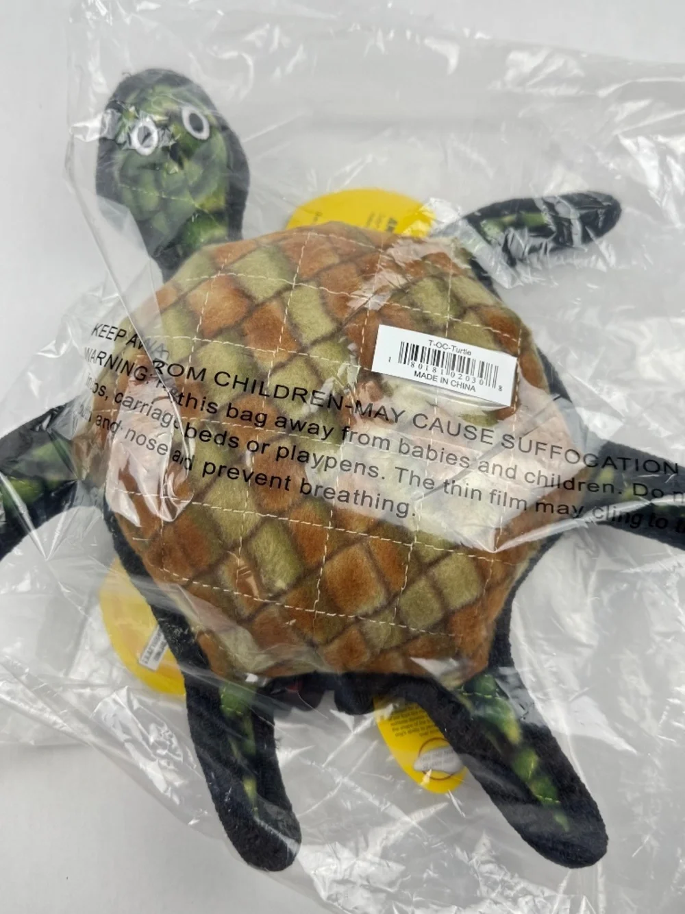NWT VIP Dog Toy Tuffy Ocean Turtle Squeakerless Tug Fetch Float Durable 13”